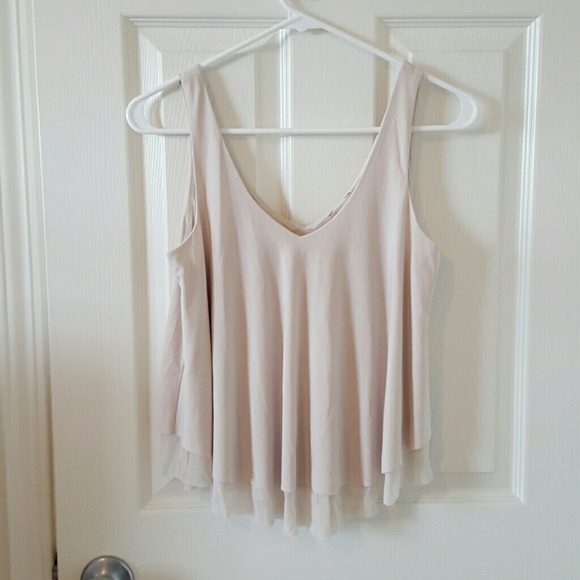 Express beige tank top
