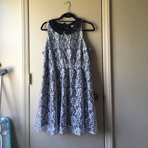 Black and white lace dress