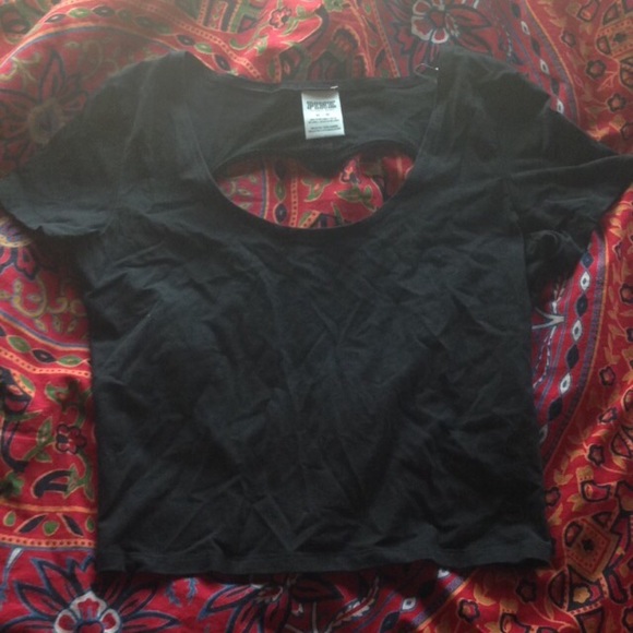 Victoria Secret PINK crop top w/ heart shaped back