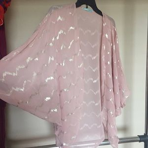 Pink and gold sheer cover