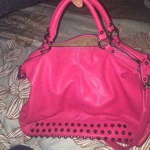 **SOLD** Hot Pink Studded Purse