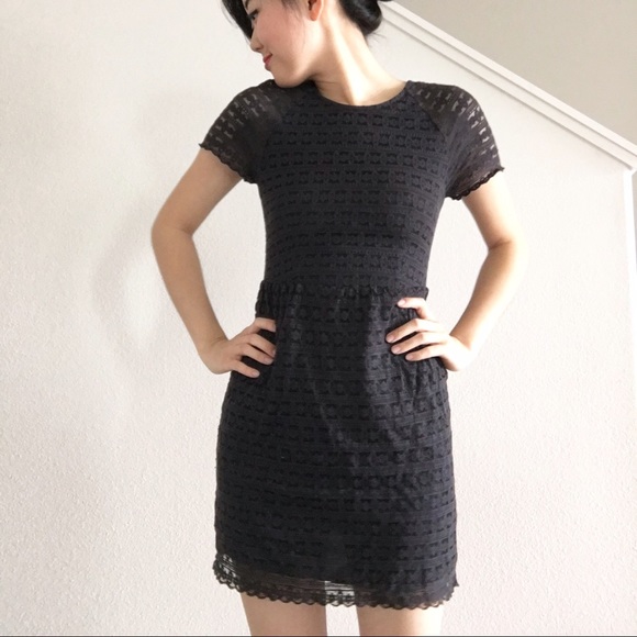 Free People Black Lace Mini