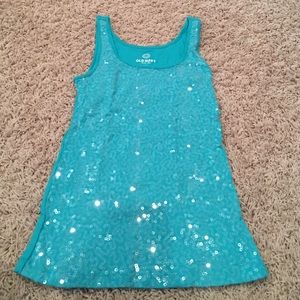 Fun blue sequin top