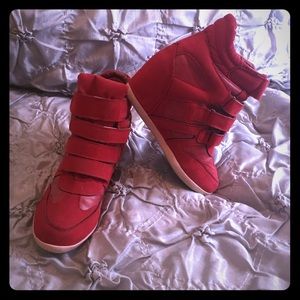Red Charlotte Russe Sneaker Pumps
