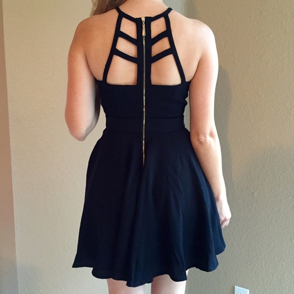 Black Caged Bustier Dress (LAST LARGE!) - Picture 2 of 4