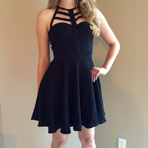Black Caged Bustier Dress (LAST LARGE!) - Picture 4 of 4