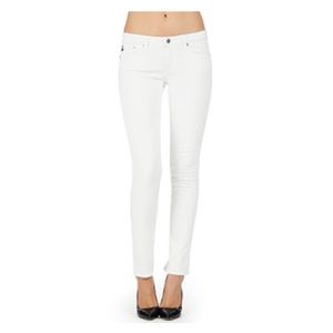 AG white jeans "The Stilt" cigarette leg size 27R