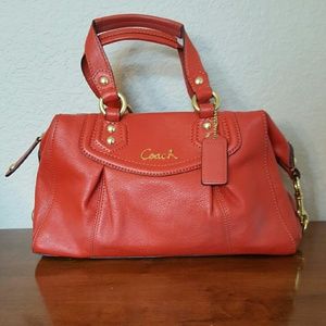 Authentic orange Coach purse