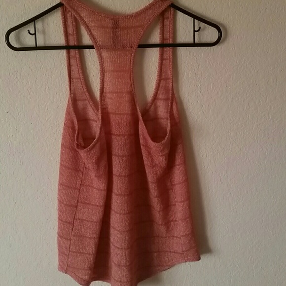 Pink Knit Racer Back Pocket Tank - Picture 3 of 4