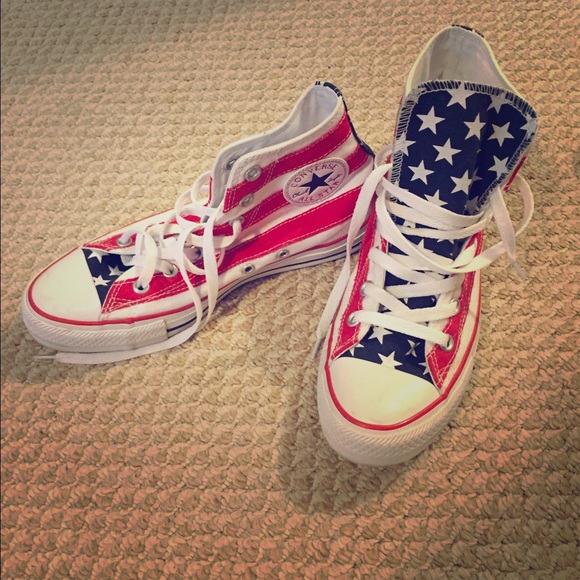 American Flag Converse HiTops