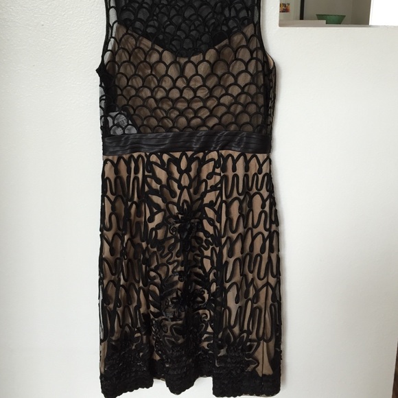 Sue Wong Black Nude BNWT Cocktail dress Sz 12 - Picture 3 of 4