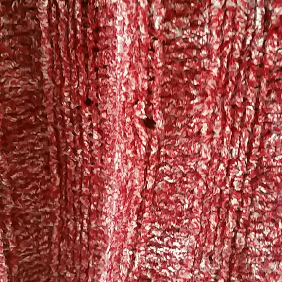 Red Knit Crop Sweater - Picture 2 of 4