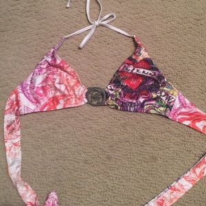 Ed hardy jeweled bikini top
