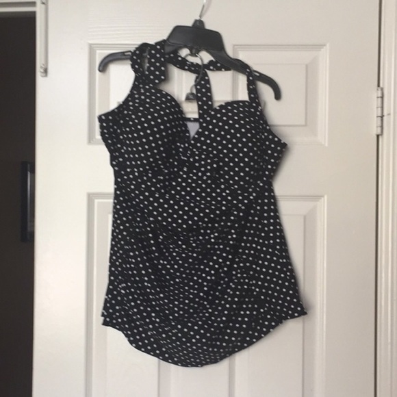 Vintage style polka dot bathing suit