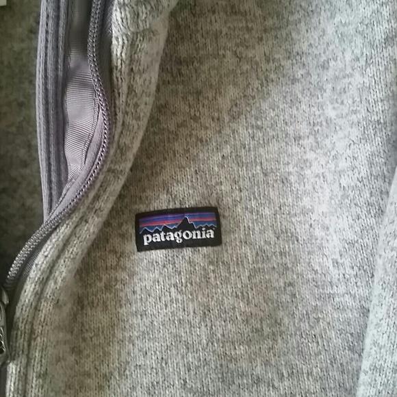 SOLD Light Grey Patagonia Fleece Sweater - Picture 3 of 4