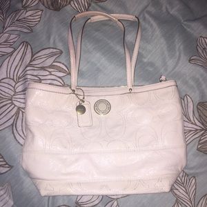 **SOLD** Authentic Patent Leather White Coach