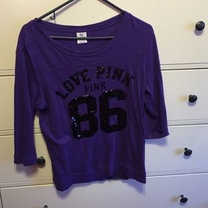Pink Victoria secret 3/4 shirt!