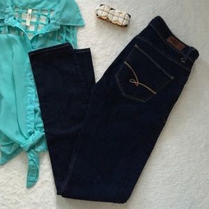 dark denim skinny jeans