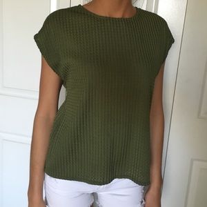 Sleeveless, Dark Green Bon Worth Shirt