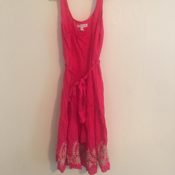 Bright pink summer dress