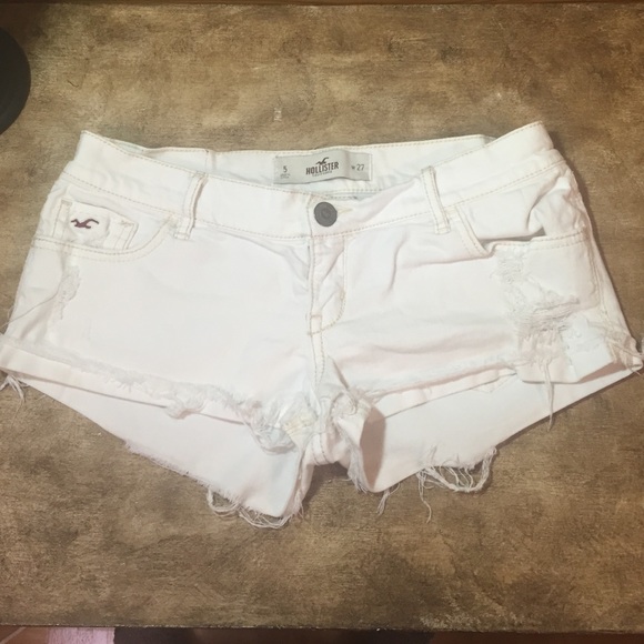 Hollister white jean shorts!