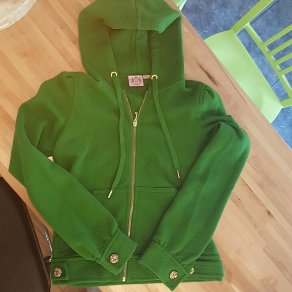 Juicy Couture Green Jacket Coat Size Medium