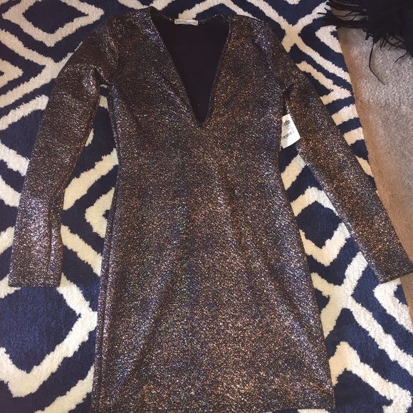 Sexy dress low v cut