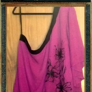 Fancy One Shoulder Print Blouse