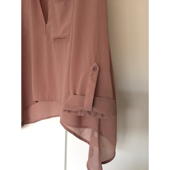 NWOT Tobi Dusty Mauve Pocket Blouse - Picture 5 of 6