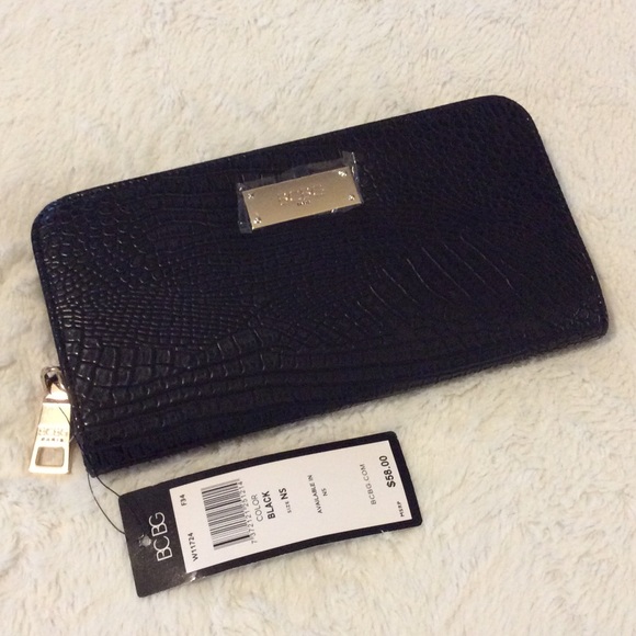 NWT Black Faux-Snakeskin Wallet - Picture 2 of 6