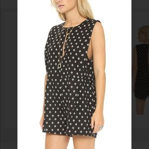 Free People Black and White Romper