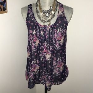 Chiffon Floral Tank