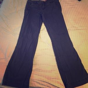 Skinny flare navy blue pants
