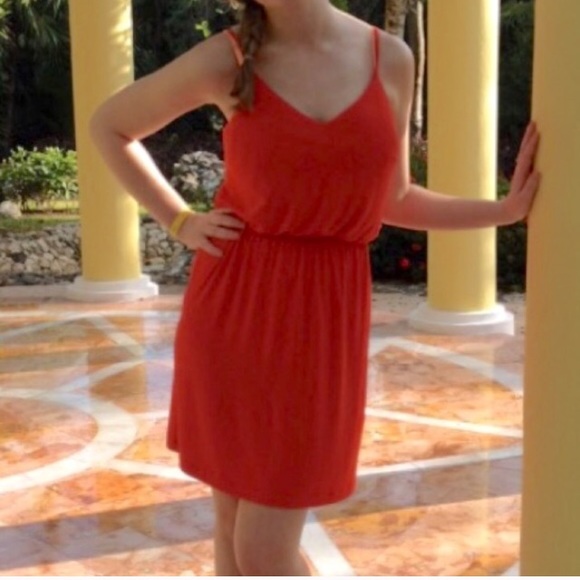 Coral Strap Dress - Picture 2 of 4