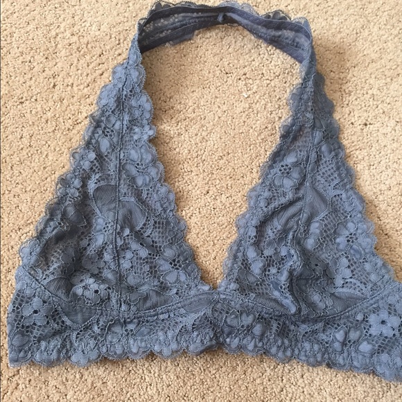 Gallon Lace Halter Grey Bra