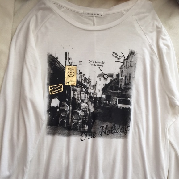 White cute Graphic long sleeve