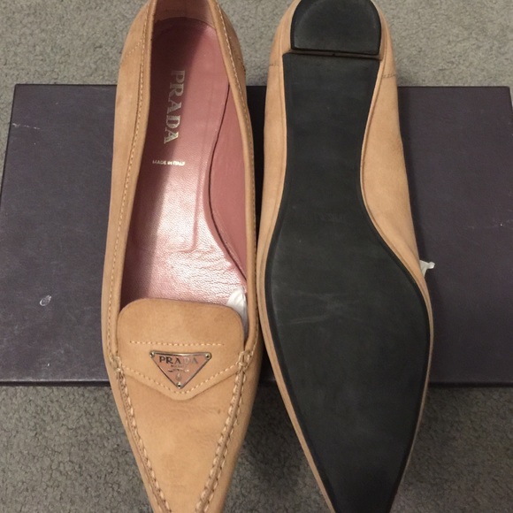 Prada Calzature Donna Nabuk Summed Cipria Shoe - Picture 4 of 4