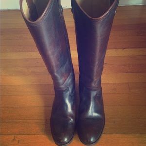 Frye Melissa Button Boot in Dark Brown