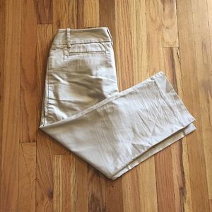 Khaki Crop Pants
