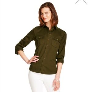 Merona Army Green Button Down