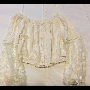 Kendall and Kylie off the shoulder crop top