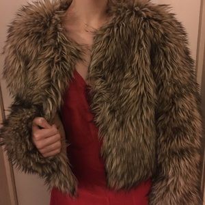 💋HP💋 NWT BB Dakota Faux Fur Shag Coat