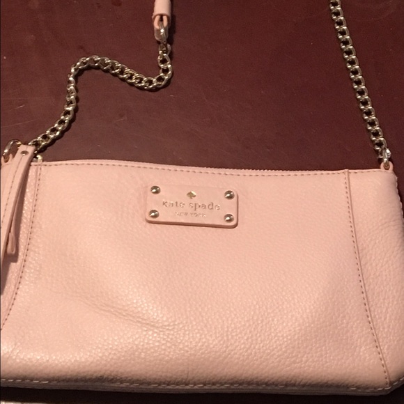 Kate Spade,Small shoulder bag, pale pink,11"Wx6"H.