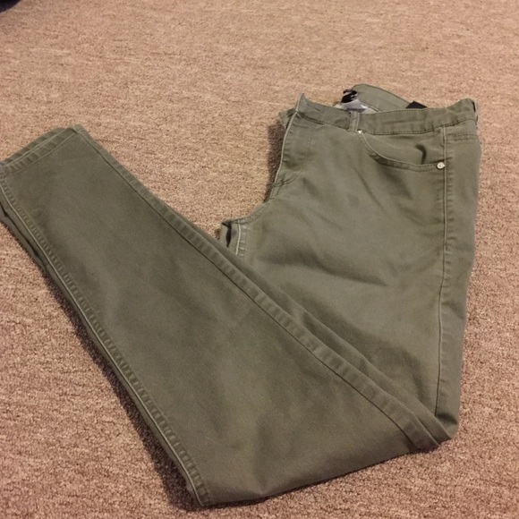 Military/olive green jeans