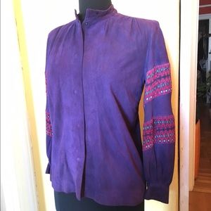 MARIO VALENTINO Suede Leather Top