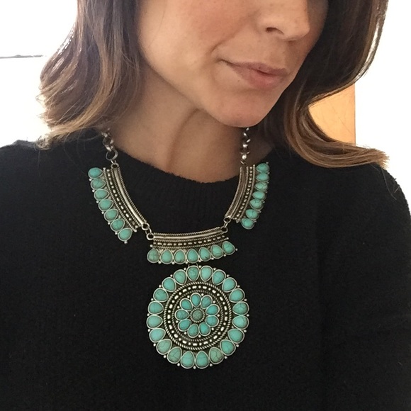 Boho Turquoise Necklace