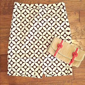 NWOT J. Crew Black and White Mod Pencil Skirt