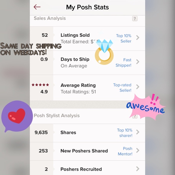 💜Click to View My Closet Stats💜 - Picture 2 of 6