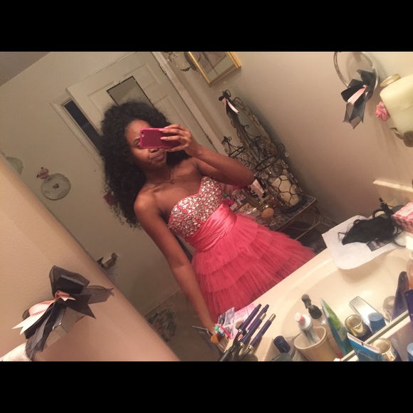 Pink Short Prom Dress - Picture 2 of 4
