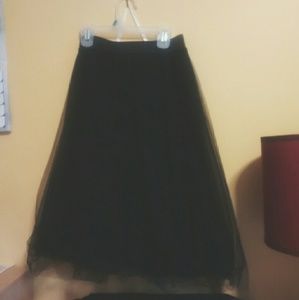 Black Tule Midi Skirt Charlotte Russe